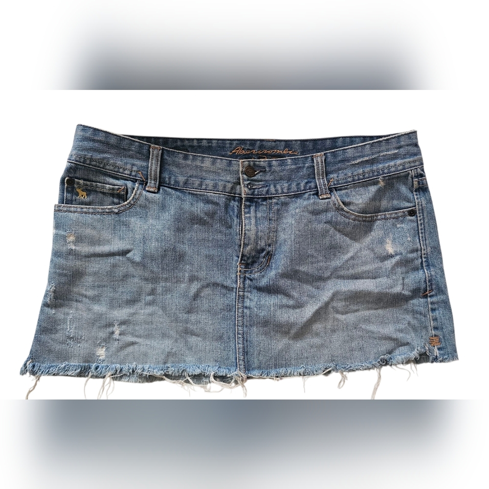 Abercrombie And Fitch Denim Mini Skirt Size 8